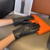 Hermes sheepskin gloves, fashionable gloves, warm interior for autumn and winter, classic antwyp4lis