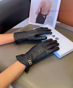 DG sheepskin gloves, fashionable gloves, warm autumn and winter with velvet lining, classic fhggrz6y