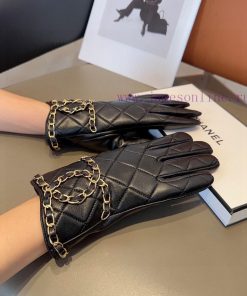 Chanel's large double C-chain autumn and winter short motorcycle gloves are worth comparing 8xlj8bxn