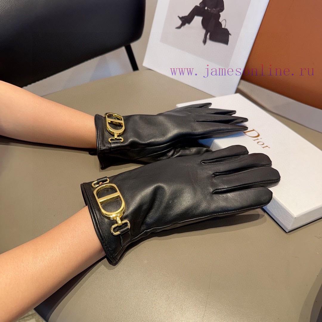 Dior sheepskin gloves, fashionable gloves, warm interior for autumn and winter, classic and nq20f16y
