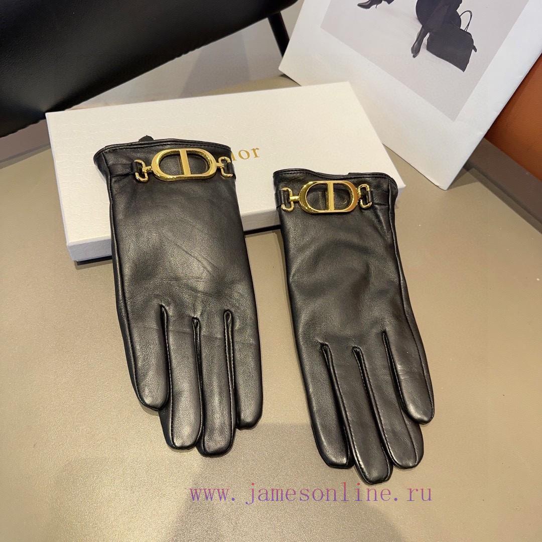 Dior sheepskin gloves, fashionable gloves, warm interior for autumn and winter, classic and nq20f16y - Image 5
