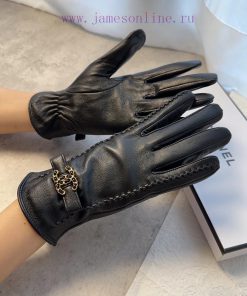 Chanel Women's Sheepskin Gloves, Fashionable Gloves, Warm in Autumn and Winter with Velvet I6m5z4rz2