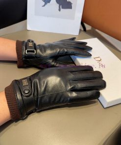 Dior Men's New Product Sheepskin Gloves, Fashionable Gloves, Warm in Autumn and Winter with xdw3rz75