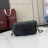 Gucci The new GG Marmont series ultra mini handbag is made of black quilted V-shaped leather ydn4yahw