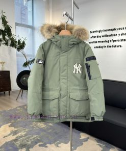 Authentic grade𝗠𝗹𝗕 New York Yankees logo big fur collar workwear down jacket/men's and women3yz7llyw
