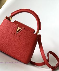 Louis Vuitton Bags Double Eleven Eventoriginal SingleCOW LEATHERM56071 Red Capucines Mini Handbag Made Of Imported 3j60k4nc