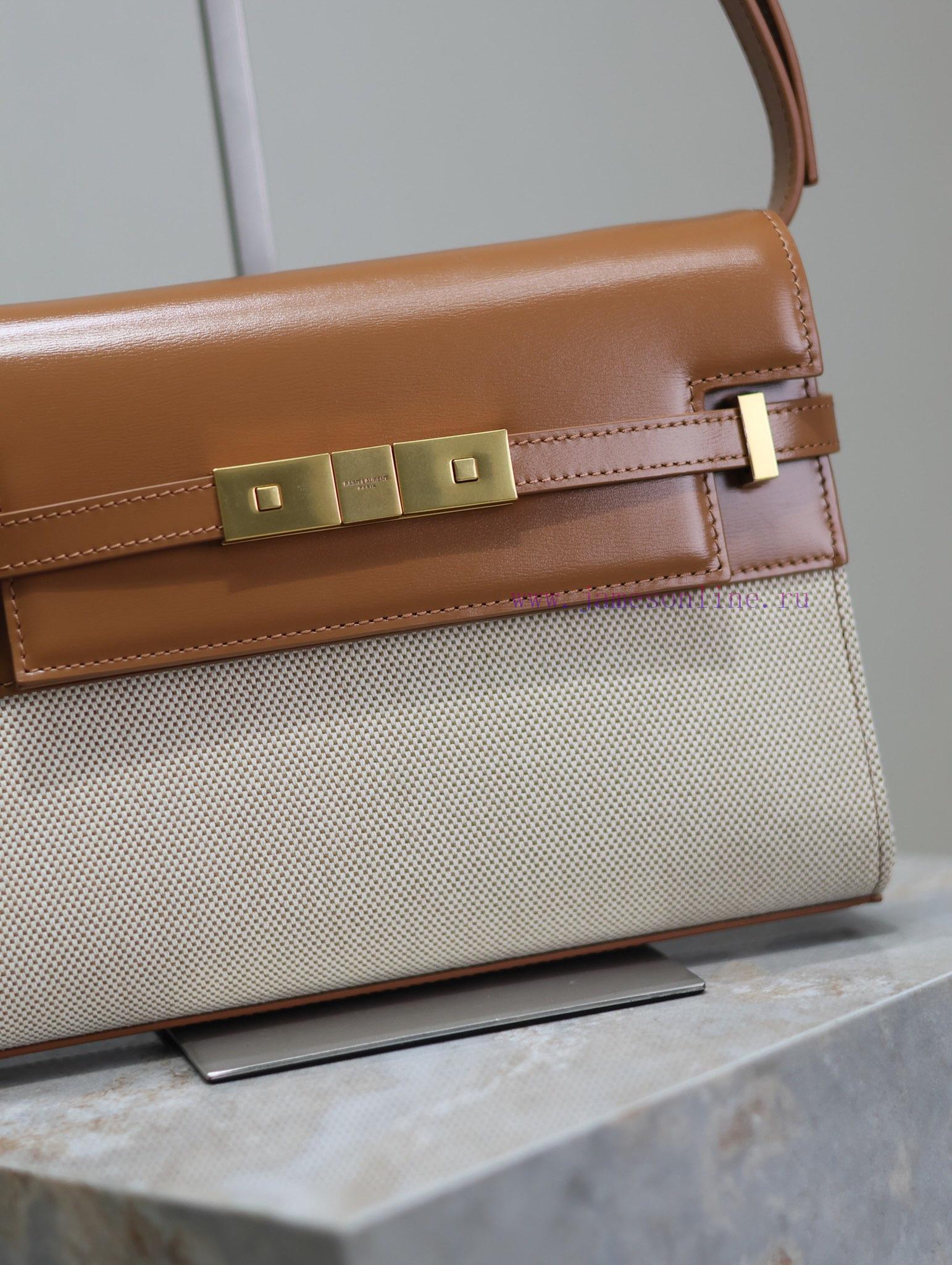 Yves Saint Laurent Bags Caramel cowhide paired with canvasManhattan_24cmSynchronized with the new Manhattan baguette irnl7mdn - Image 4