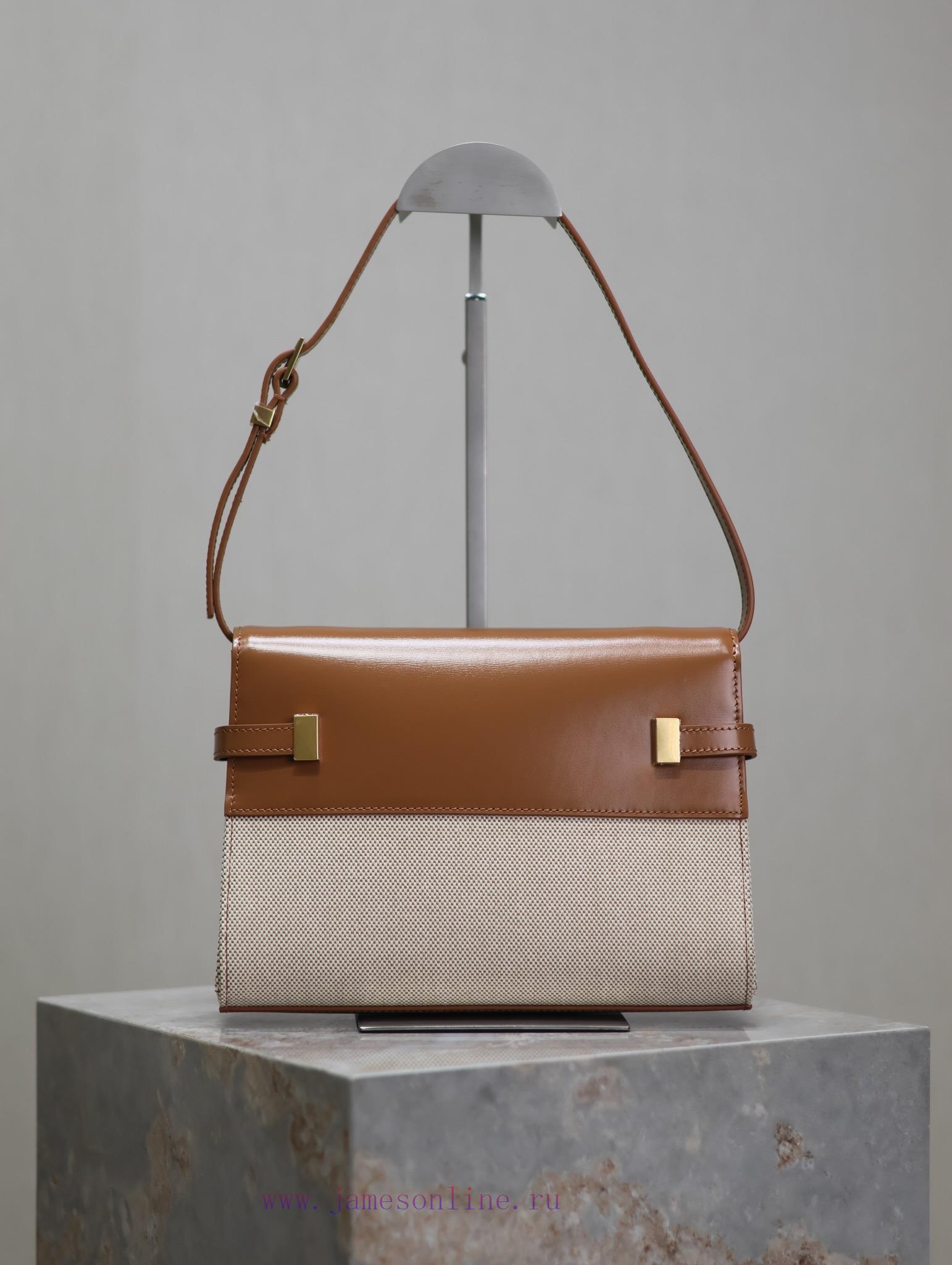 Yves Saint Laurent Bags Caramel cowhide paired with canvasManhattan_24cmSynchronized with the new Manhattan baguette irnl7mdn - Image 7