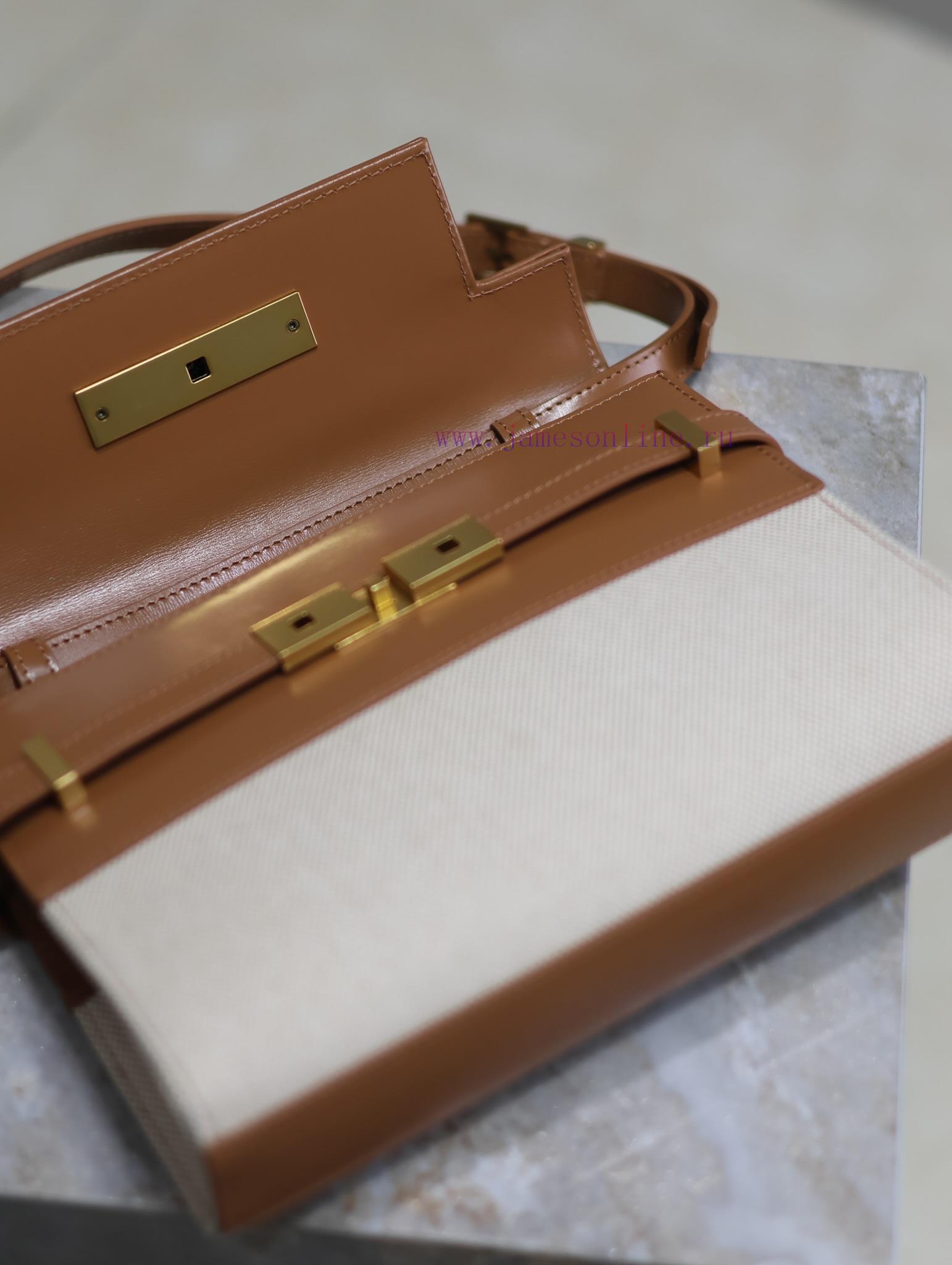 Yves Saint Laurent Bags Caramel cowhide paired with canvasManhattan_24cmSynchronized with the new Manhattan baguette irnl7mdn - Image 9