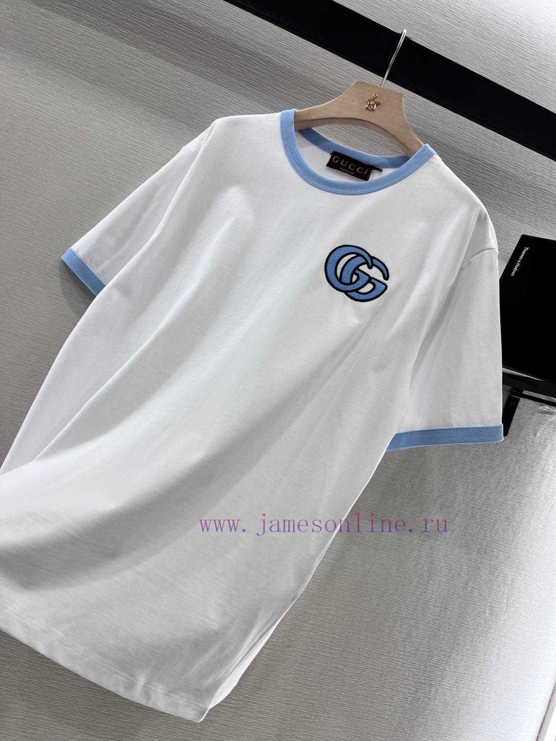 Gucci2025 New Product LaunchRound Neck Embroidery 𝑇𝑒𝑒Customized YB Twill Cotton Material Is Bre dh5gh0e9 - Image 6