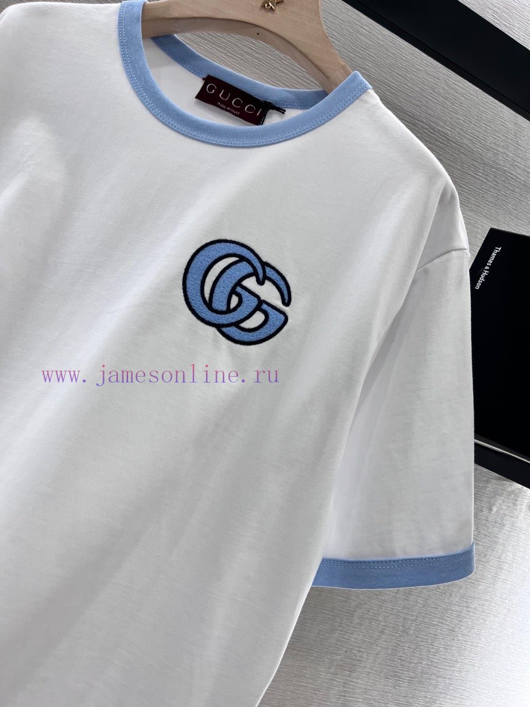 Gucci2025 New Product LaunchRound Neck Embroidery 𝑇𝑒𝑒Customized YB Twill Cotton Material Is Bre dh5gh0e9 - Image 9