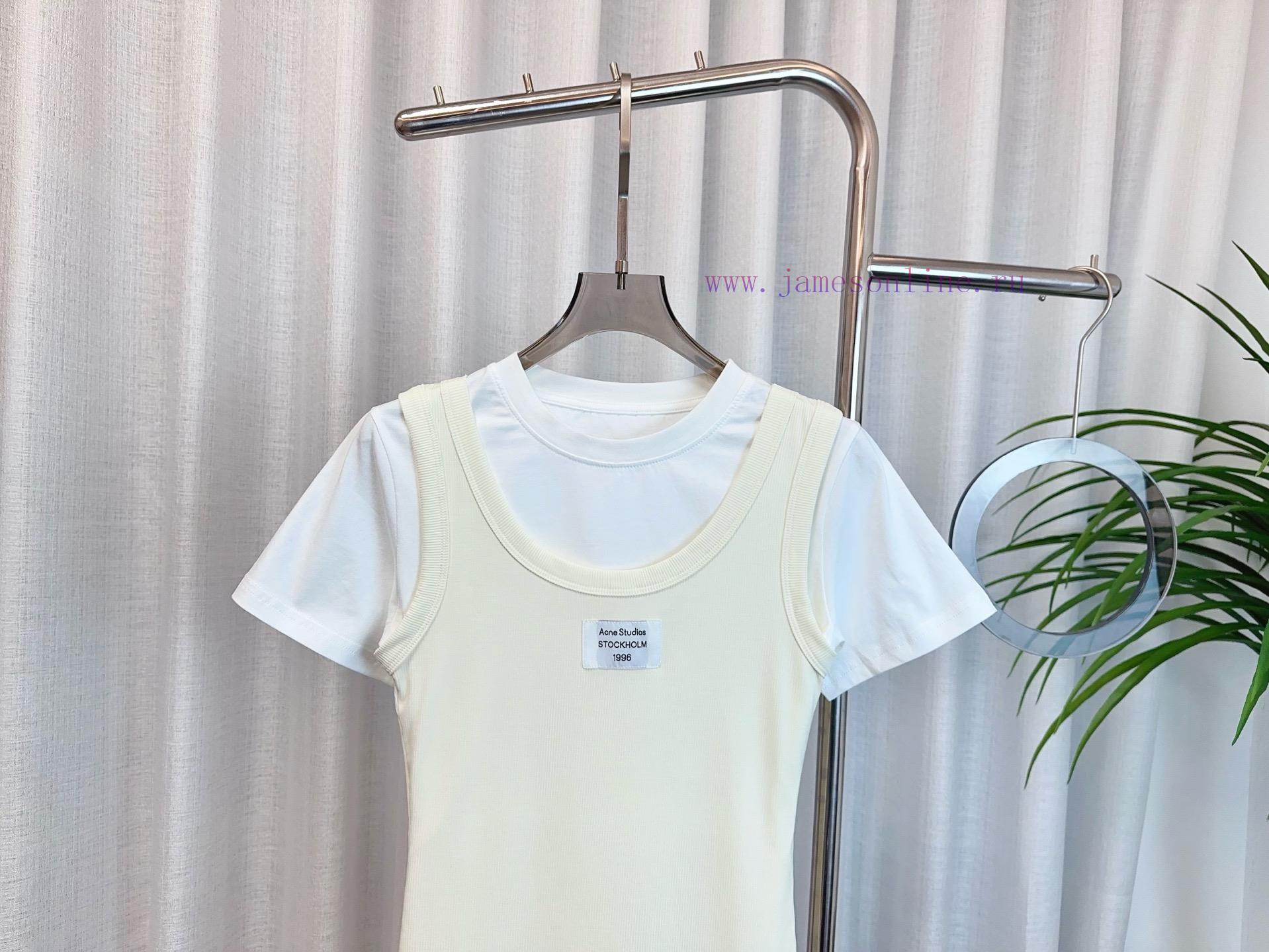 AC * E New Two-piece Set Logo T-shirt Shoulder Fixed Custom Pure Cotton Fabric Two-piece Set De gefmsx74 - Image 4