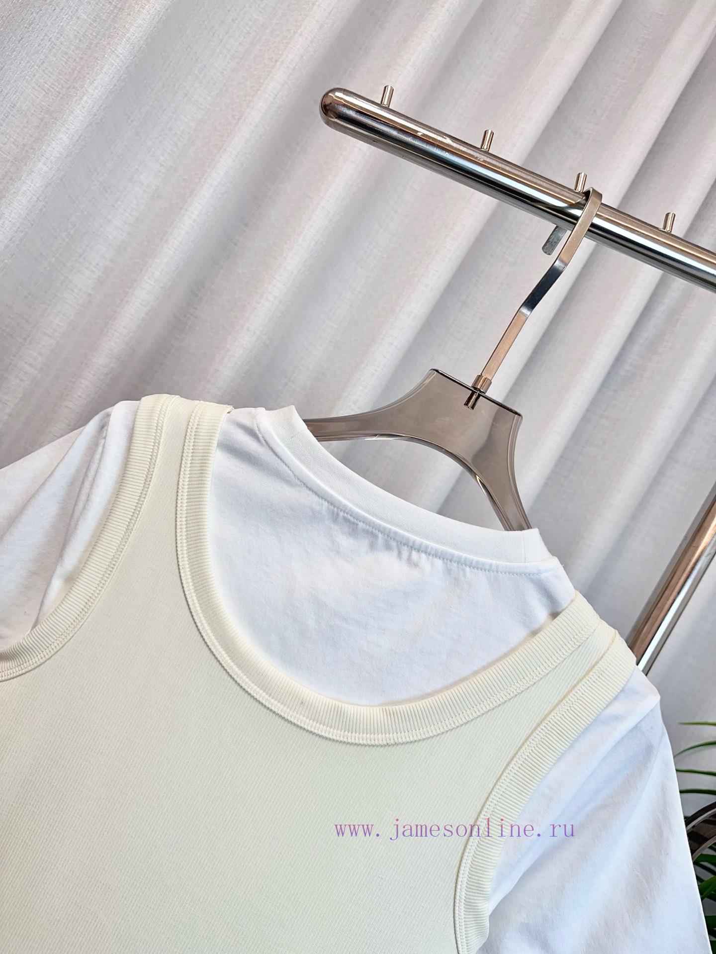 AC * E New Two-piece Set Logo T-shirt Shoulder Fixed Custom Pure Cotton Fabric Two-piece Set De gefmsx74 - Image 6