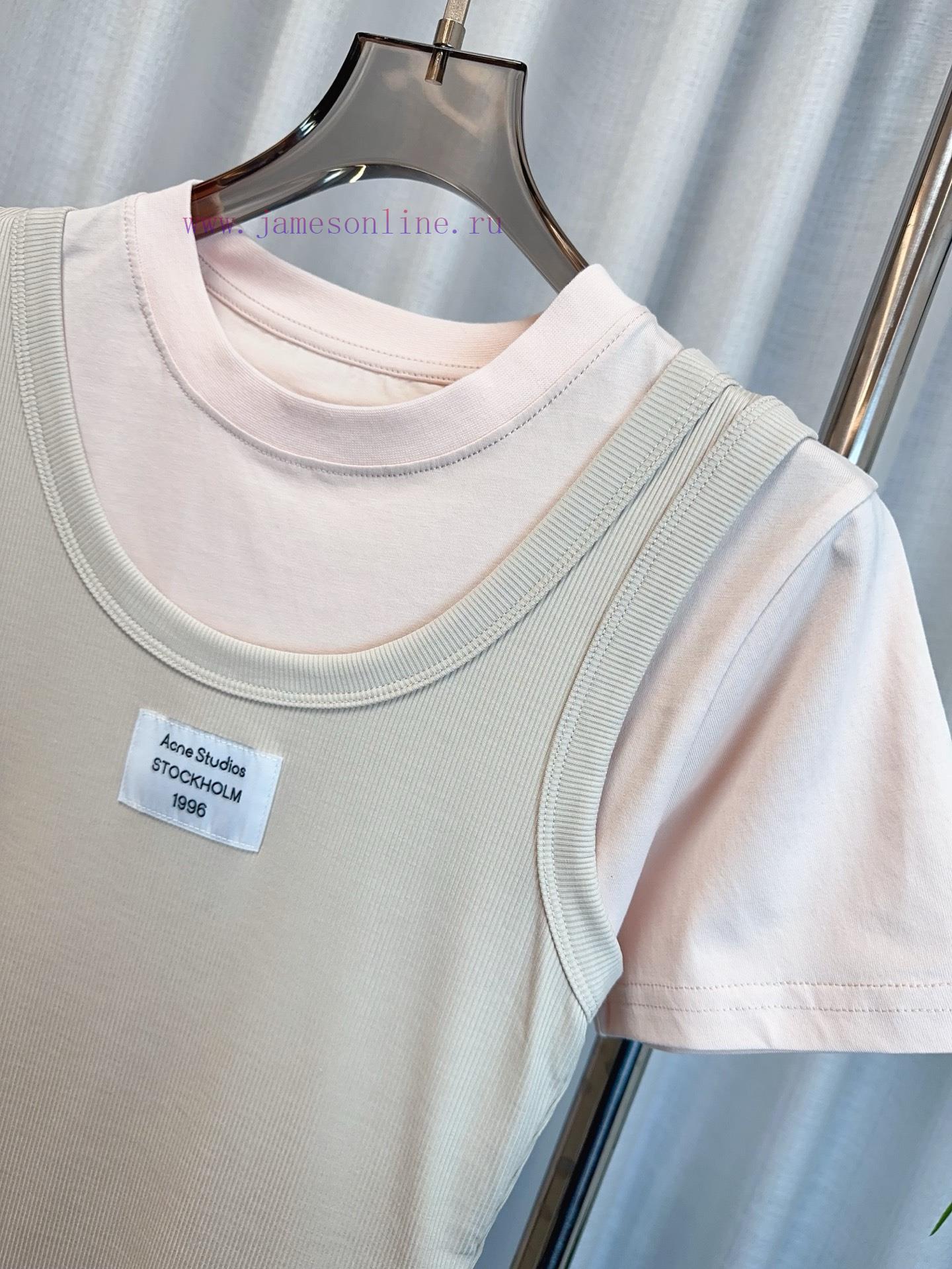 AC * E New Two-piece Set Logo T-shirt Shoulder Fixed Custom Pure Cotton Fabric Two-piece Set De o28yn2z4 - Image 7