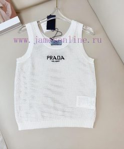 PRA * * New Logo Wool Hollow Vest Custom Woven Wool Hollow Fabric Texture Soft And Comfortable 2wl60ml6