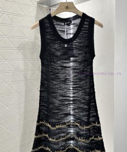 Chanel 2025 New Product LaunchGold Thread Embroidered Skirt Knitted Vest SkirtCustomized YB Woo 8evz0rdp
