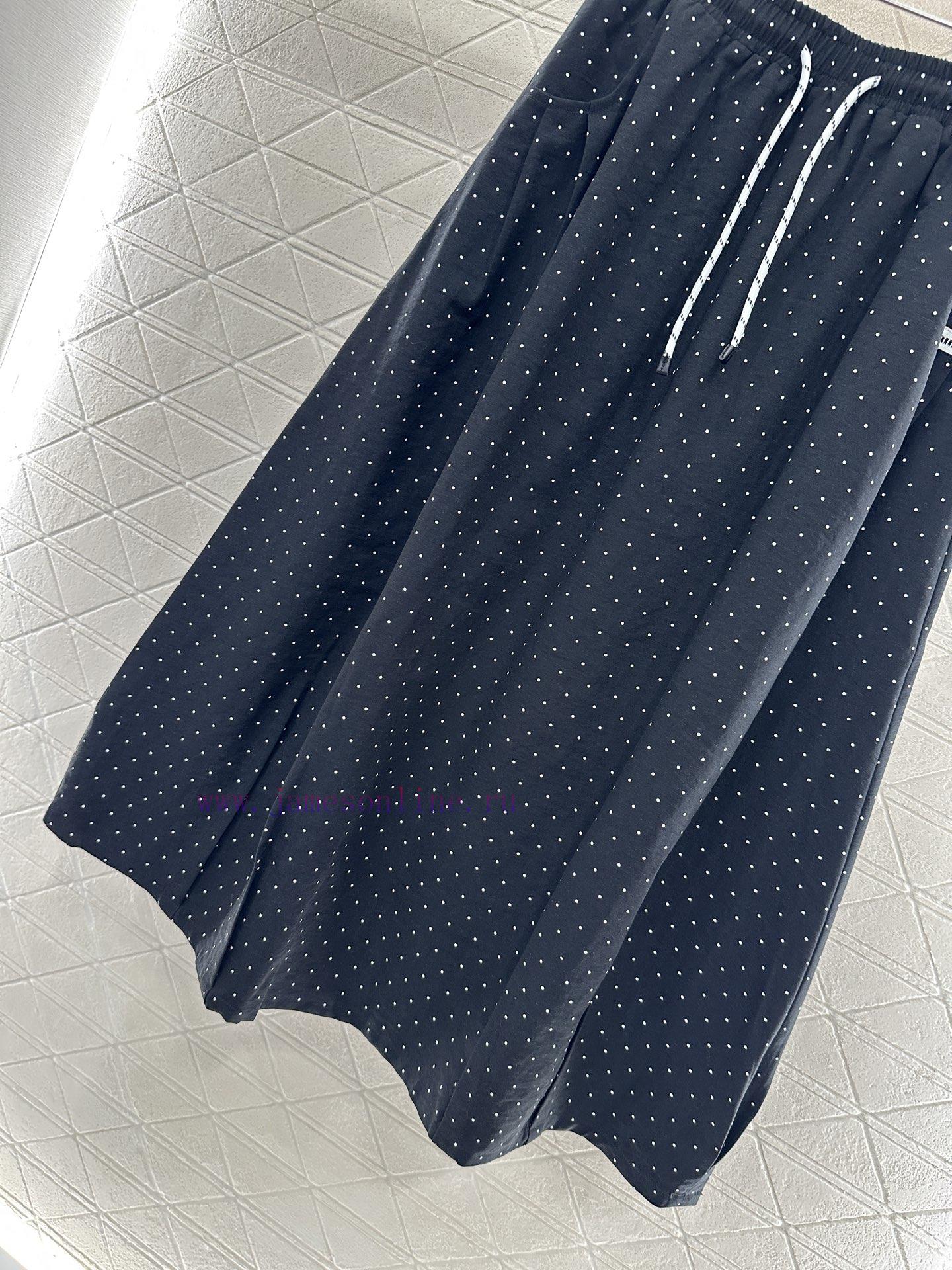 Miumi * 2025 New Product LaunchedHot Stamping Drawstring SkirtCustomized YB Imported Twill Cott al3ltqf2 - Image 6