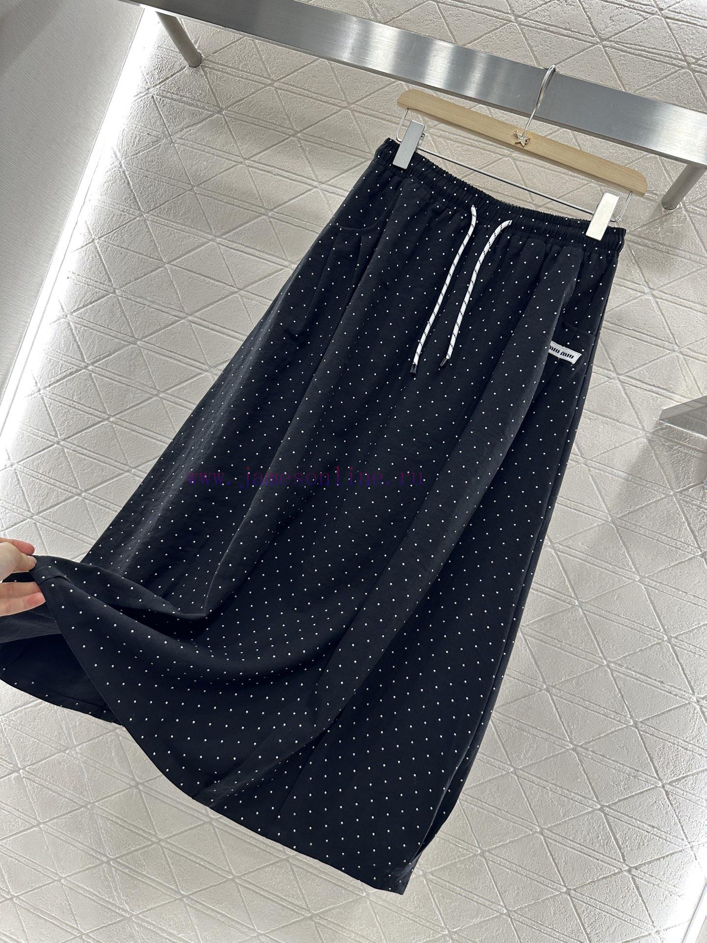 Miumi * 2025 New Product LaunchedHot Stamping Drawstring SkirtCustomized YB Imported Twill Cott al3ltqf2 - Image 7