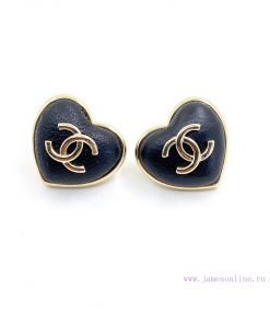 CH * Nel Black Heart ️ Ear Studs Consistent ZP Brass MaterialUpdate Time: November 18 2023 By S kygnhpoj
