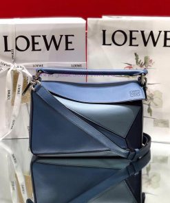 Loewe Bags Loєwє  Puzzle College Blue Color Small Edition~🧱 Latest Practices For Cabinet SynchronizationSy f3apcchl