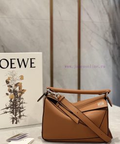 Loewe Bags Loєwє  Puzzle Caramel Colored Granular Pattern Small Size~🧱 Latest Practices For Cabinet Synchr hn4as69u