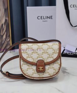 Loewe Bags TRIOMPHE CANVAS Logo Print Cowhide Edging Fabric Lining Crossbody And Shoulder Back Flip Cover cid0btbx