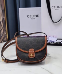 Loewe Bags TRIOMPHE CANVAS Logo Print Cowhide Edging Fabric Lining Crossbody And Shoulder Back Flip Cover xhho889z