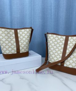 Loewe Bags TRIOMPHE Vintage Flower Medium-sized Bucket Bag Size 33 X 27 X 17cm 61% Coated Canvas 39% Calf mv8s2e25