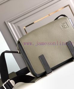 Loewe Bags The Military Messenger Bag Features A Zippered Top Compartment And An Additional Front Compartm vp0gd0ag