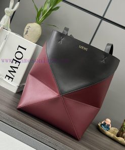 Loewe Bags L ⊚℮ W ℮ The New Small-sized Color Blocked Shiny Leather Puzzle Fold Tote Adopts The Iconic Geo yp15af9c