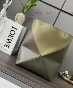 Loewe Bags . L ⊚℮ W ℮ The New Small-sized Color Blocked Shiny Leather Puzzle Fold Tote Adopts The Iconic G xm8v5skq
