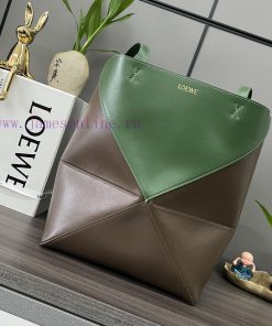 Loewe Bags . L ⊚℮ W ℮ The New Small-sized Color Blocked Shiny Leather Puzzle Fold Tote Adopts The Iconic G g6kwzmsx