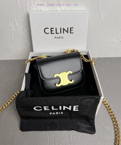 Loewe Bags TRIOMPHE Mini Shiny Beef Leather Chain4X4X2 Inches (11x9.5X4 Centimeters)Mini Handbag This Mode 1r90a4y5