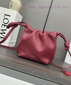 Loewe Bags . L ⊚℮ W ℮ The New Mini Nappa Goat Leather Flamenco Purse Handbag Features A Drawstring That Ti x02v7ls9