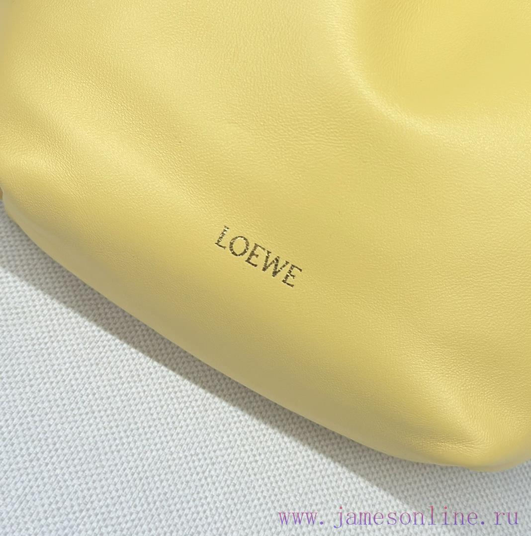 Loewe Bags . L ⊚℮ W ℮ The New Mini Nappa Goat Leather Flamenco Purse Handbag Features A Drawstring That Ti upeg9r4a - Image 6