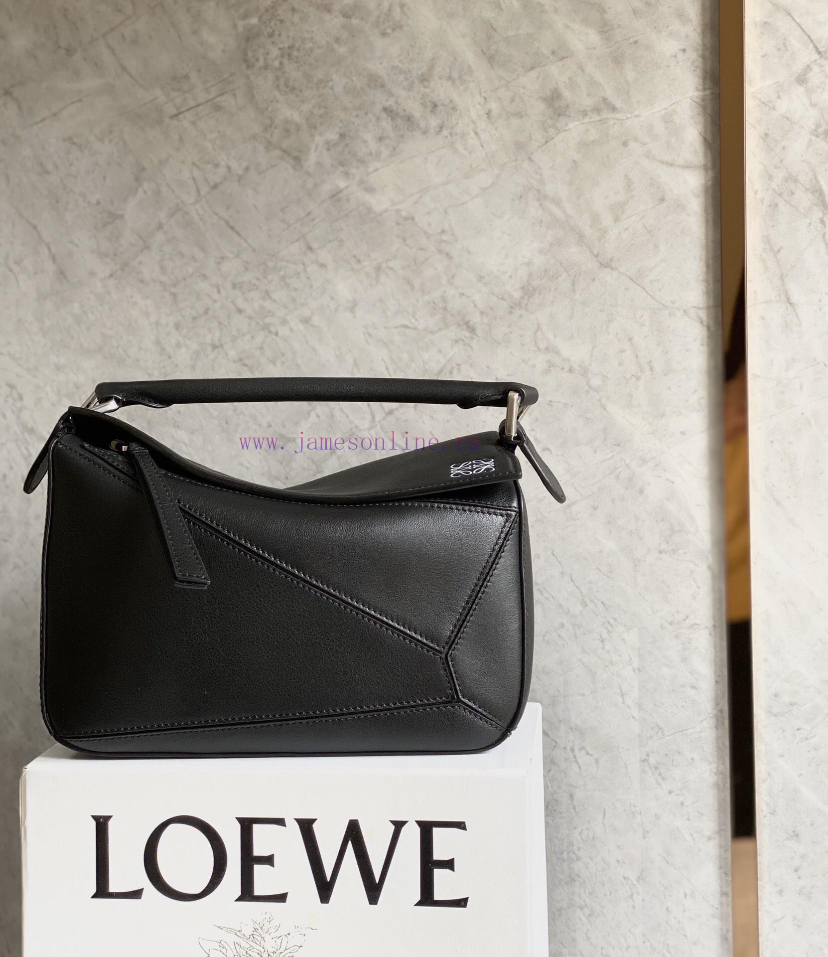 Loewe Bags Loєwє Puzzle .Black Plain Small Size~🧱 Latest Practices For Cabinet SynchronizationSynchronize 7z2a17pq - Image 3