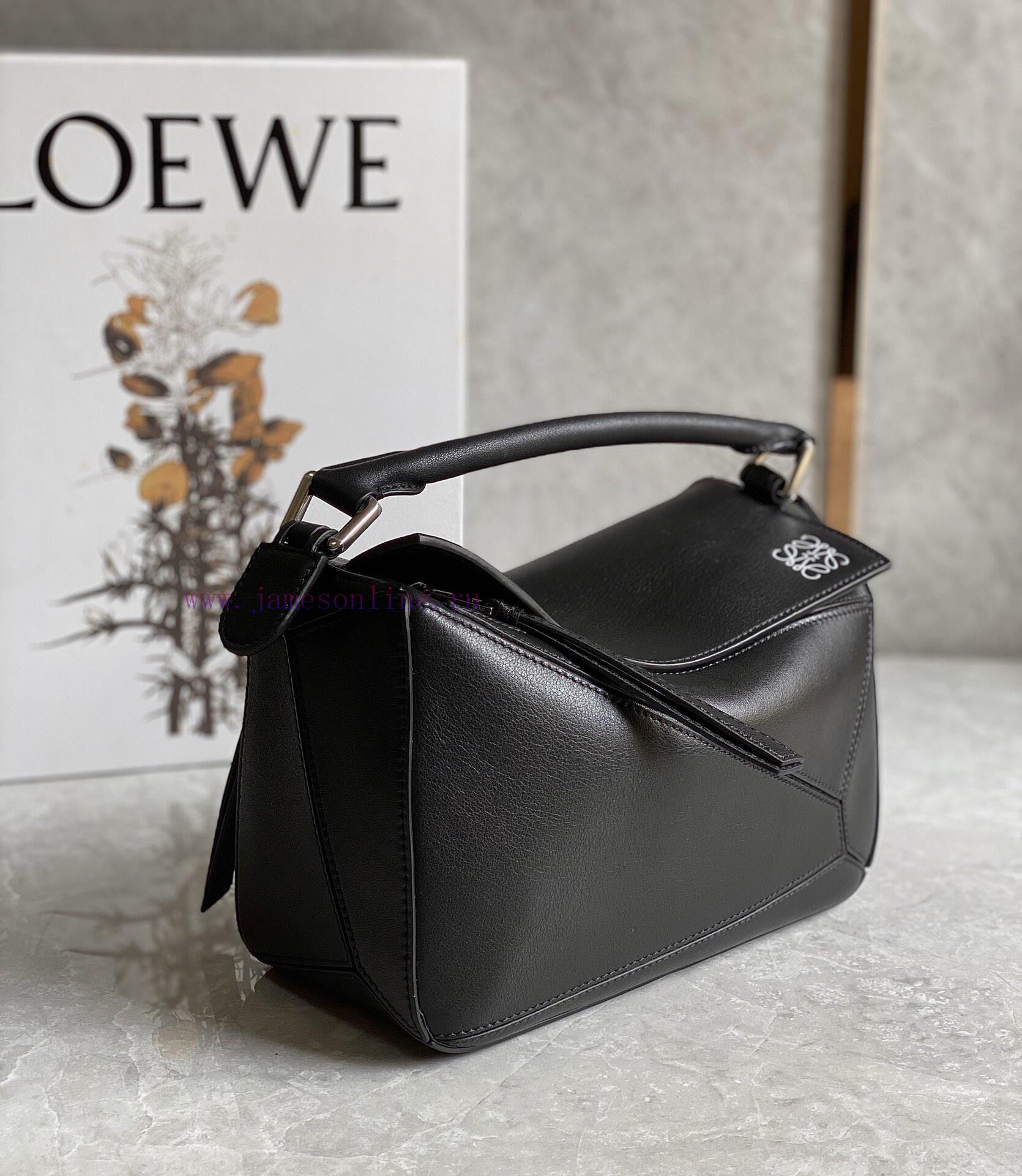 Loewe Bags Loєwє Puzzle .Black Plain Small Size~🧱 Latest Practices For Cabinet SynchronizationSynchronize 7z2a17pq - Image 4