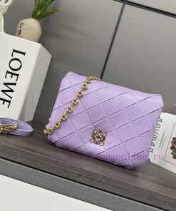 Loewe Bags The. LO ℮ W ℮ Pleated Shiny Nappa Goat Leather Puffer Goya Handbag Is Inspired By Goya Aestheti j30urrln