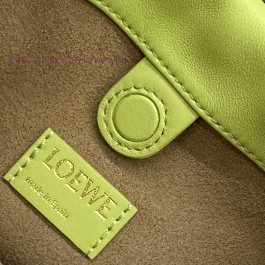 Loewe Bags The. LO ℮ W ℮ Mini Soft Nappa Goat Leather Flamenco Purse Bag Features A Pleated Design And Key 1o807q01 - Image 10