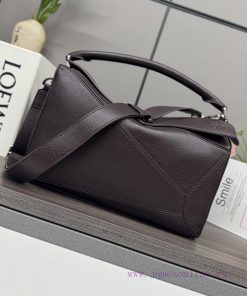 Loewe Bags . LO ℮ W ℮ New Size Large Soft Deer Leather Puzzle Handbag With Unique Geometric Lines Outlines vn8qi1bg