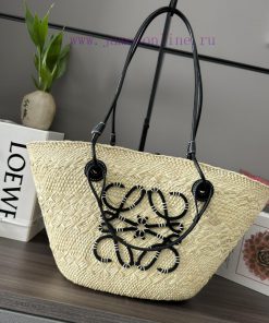 Loewe Bags .LO℮w℮ 🧺 Iraka Palm Fiber And Cow Leather Anagram Basket Handbag * A Traditional Basket Handbag ejicaa41