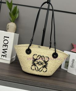 Loewe Bags .LO℮w℮ 🧺 Iraka Palm Fiber And Cow Leather Anagram Basket Handbag * A Traditional Basket Handbag yssc1ev4