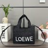 Loewe Bags . LO ℮ W ℮ New Small Coconut Fiber Font Tote Handbag Is A Rectangular Handbag Adorned With Cont wlgv385v