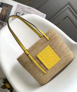 Loewe Bags . L ⊚℮ W ℮ A Traditional Square Woven Vegetable Basket 🧺Imported Lafite Grass Is Hand Woven And uxqhr8a9