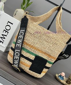 Loewe Bags . L ⊚℮ W ℮ Mini Coconut Fiber And Beef Leather Slit Handbag 🧺 NEWMulti Functional Slit Tote Han uskngak5