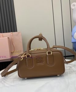 MiuMiu Bags New MIU MIU With Full Original PackagingCaramel Bowling Upper Body Effect Miu Miu Ladies Arcadi rpaw3ep4