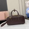MiuMiu Bags New Miumiu Miu Arcadie Cowhide Medium (27cm) Bowling Handbag/Crossbody Bag - Cognac Leather Wit 5kc5kg8u