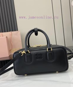 MiuMiu Bags New Miumiu Miu Arcadie Cowhide Medium (27cm) Bowling Handbag/Crossbody Bag - Cognac Leather Wit 3awk3gf3