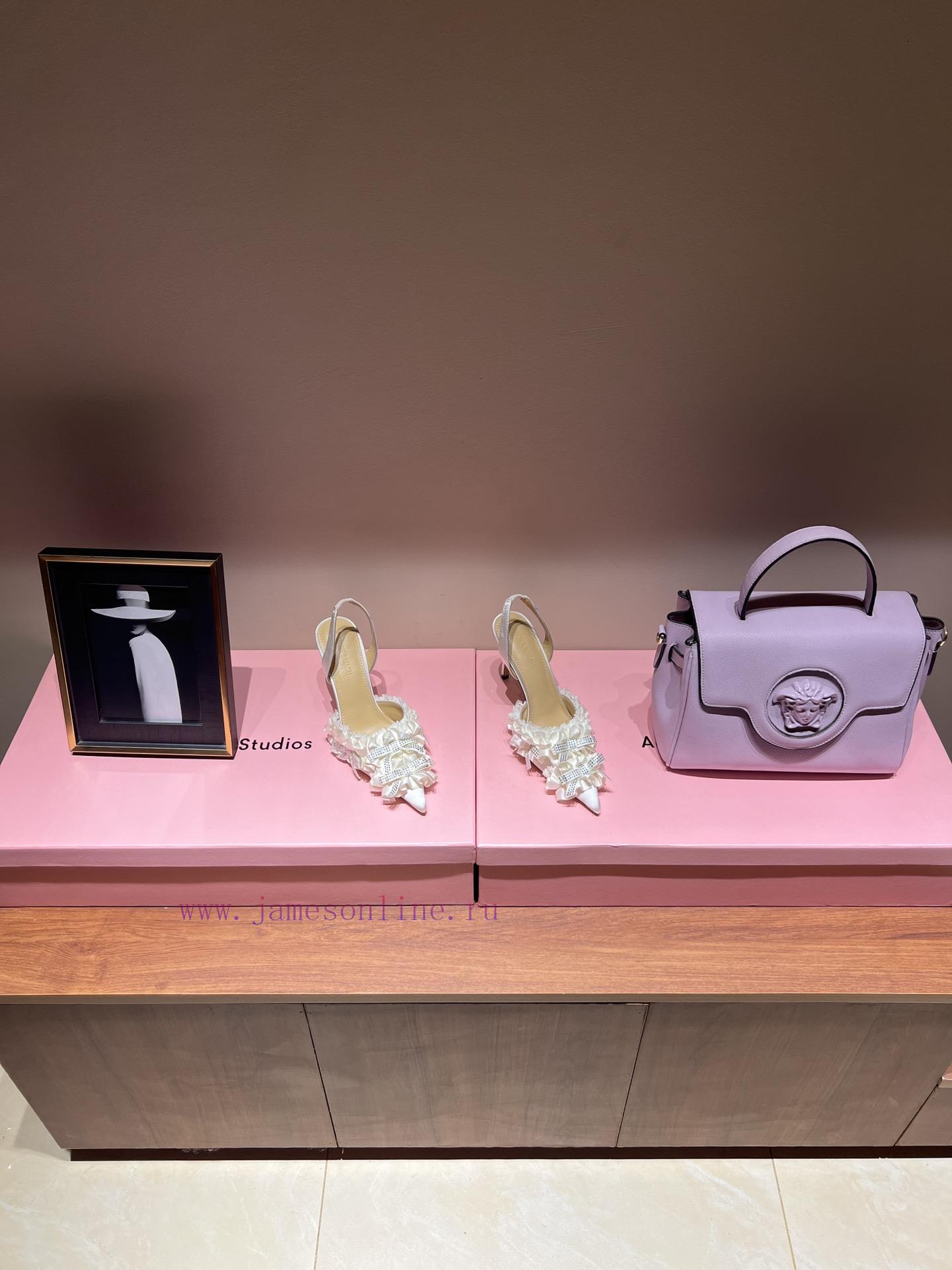 The Most2024 Early Spring Lace And Crystal Lace High-heeled SandalsExquisite Princess Shoes Non cengyne4 - Image 3