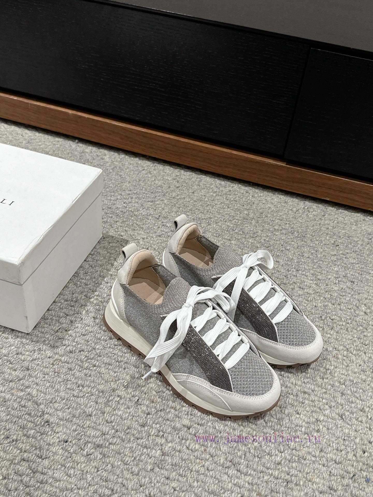 Top Quality PBrunello Cucineli Ss24 New Arrival~Bruneno Cucinelli | New Casual Socks And Sneake kztyjg90 - Image 3